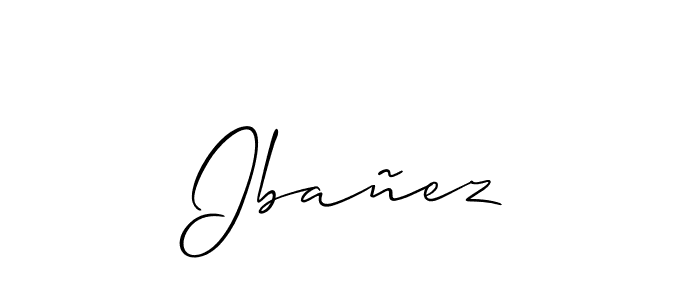 The best way (Allison_Script) to make a short signature is to pick only two or three words in your name. The name Ibañez include a total of six letters. For converting this name. Ibañez signature style 2 images and pictures png
