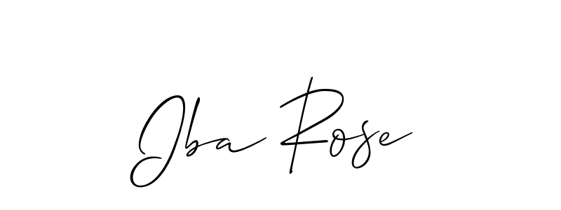 How to make Iba Rose signature? Allison_Script is a professional autograph style. Create handwritten signature for Iba Rose name. Iba Rose signature style 2 images and pictures png