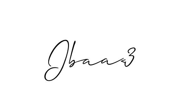Create a beautiful signature design for name Ibaa<3. With this signature (Allison_Script) fonts, you can make a handwritten signature for free. Ibaa<3 signature style 2 images and pictures png