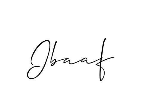 Design your own signature with our free online signature maker. With this signature software, you can create a handwritten (Allison_Script) signature for name Ibaaf. Ibaaf signature style 2 images and pictures png