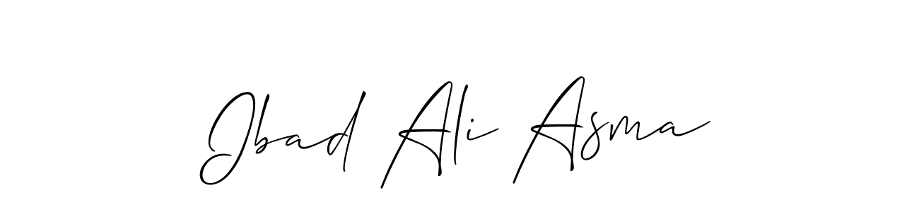 How to Draw Ibad Ali Asma signature style? Allison_Script is a latest design signature styles for name Ibad Ali Asma. Ibad Ali Asma signature style 2 images and pictures png