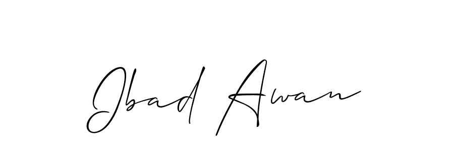Also we have Ibad Awan name is the best signature style. Create professional handwritten signature collection using Allison_Script autograph style. Ibad Awan signature style 2 images and pictures png