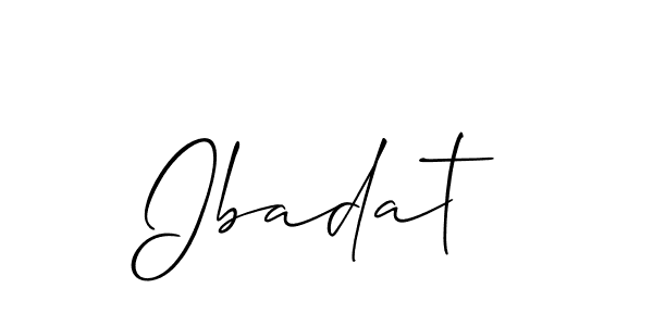 Use a signature maker to create a handwritten signature online. With this signature software, you can design (Allison_Script) your own signature for name Ibadat. Ibadat signature style 2 images and pictures png