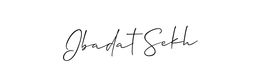 Make a beautiful signature design for name Ibadat Sekh. With this signature (Allison_Script) style, you can create a handwritten signature for free. Ibadat Sekh signature style 2 images and pictures png