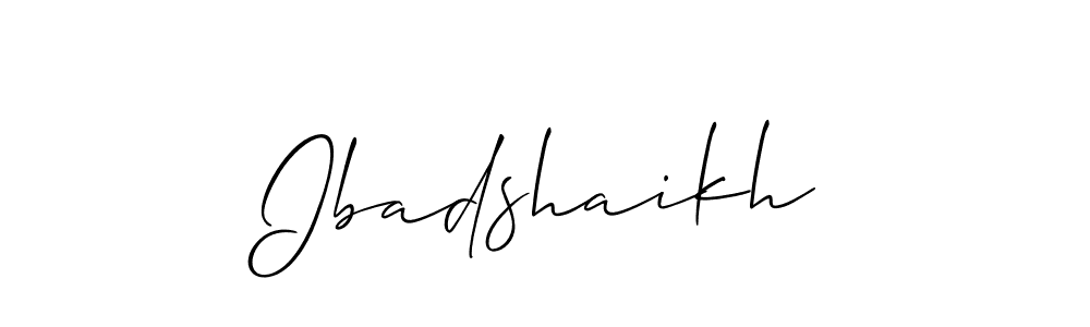 Also You can easily find your signature by using the search form. We will create Ibadshaikh name handwritten signature images for you free of cost using Allison_Script sign style. Ibadshaikh signature style 2 images and pictures png