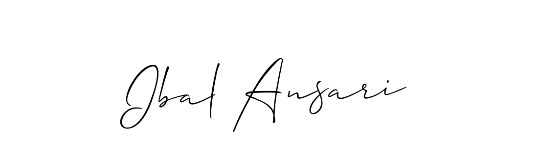 Design your own signature with our free online signature maker. With this signature software, you can create a handwritten (Allison_Script) signature for name Ibal Ansari. Ibal Ansari signature style 2 images and pictures png