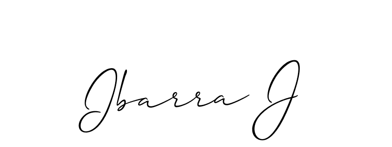 Design your own signature with our free online signature maker. With this signature software, you can create a handwritten (Allison_Script) signature for name Ibarra J. Ibarra J signature style 2 images and pictures png