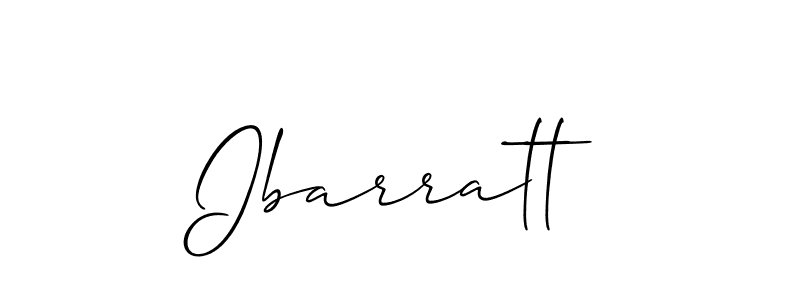 Also we have Ibarratt name is the best signature style. Create professional handwritten signature collection using Allison_Script autograph style. Ibarratt signature style 2 images and pictures png