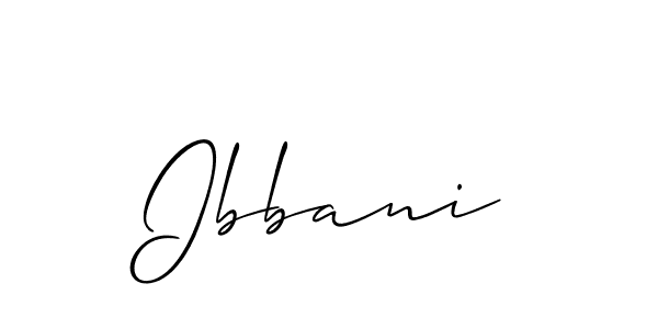 Make a beautiful signature design for name Ibbani. With this signature (Allison_Script) style, you can create a handwritten signature for free. Ibbani signature style 2 images and pictures png