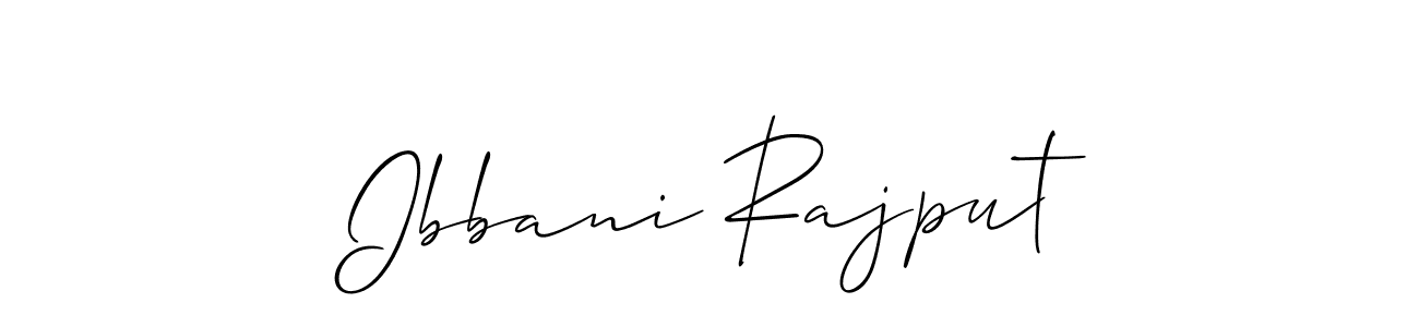 Create a beautiful signature design for name Ibbani Rajput. With this signature (Allison_Script) fonts, you can make a handwritten signature for free. Ibbani Rajput signature style 2 images and pictures png
