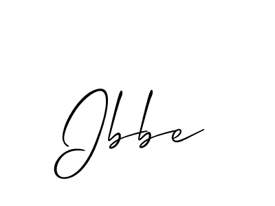 How to make Ibbe signature? Allison_Script is a professional autograph style. Create handwritten signature for Ibbe name. Ibbe signature style 2 images and pictures png