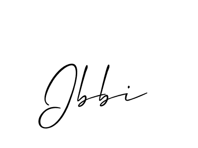 Make a beautiful signature design for name Ibbi. With this signature (Allison_Script) style, you can create a handwritten signature for free. Ibbi signature style 2 images and pictures png