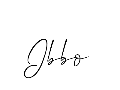 The best way (Allison_Script) to make a short signature is to pick only two or three words in your name. The name Ibbo include a total of six letters. For converting this name. Ibbo signature style 2 images and pictures png