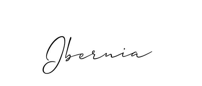 Design your own signature with our free online signature maker. With this signature software, you can create a handwritten (Allison_Script) signature for name Ibernia. Ibernia signature style 2 images and pictures png