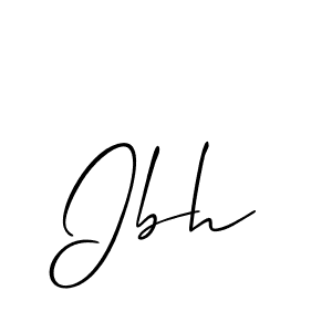 Make a beautiful signature design for name Ibh. With this signature (Allison_Script) style, you can create a handwritten signature for free. Ibh signature style 2 images and pictures png