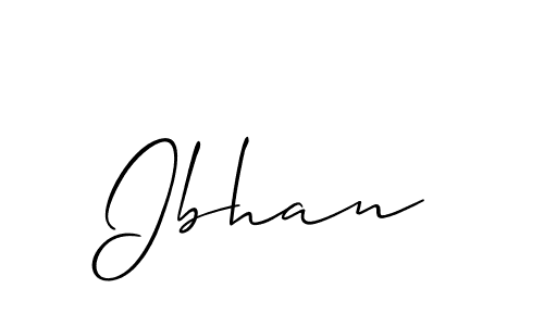 Allison_Script is a professional signature style that is perfect for those who want to add a touch of class to their signature. It is also a great choice for those who want to make their signature more unique. Get Ibhan name to fancy signature for free. Ibhan signature style 2 images and pictures png