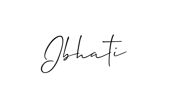 Allison_Script is a professional signature style that is perfect for those who want to add a touch of class to their signature. It is also a great choice for those who want to make their signature more unique. Get Ibhati name to fancy signature for free. Ibhati signature style 2 images and pictures png