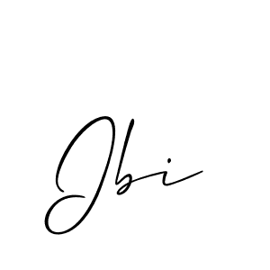 Make a beautiful signature design for name Ibi. With this signature (Allison_Script) style, you can create a handwritten signature for free. Ibi signature style 2 images and pictures png