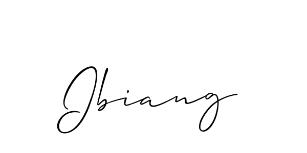 Create a beautiful signature design for name Ibiang. With this signature (Allison_Script) fonts, you can make a handwritten signature for free. Ibiang signature style 2 images and pictures png