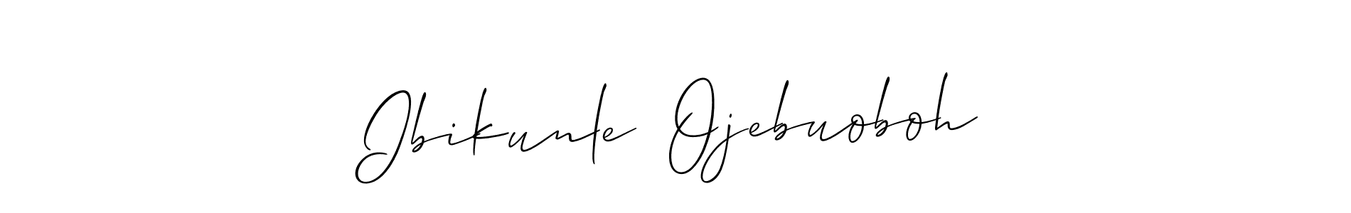 It looks lik you need a new signature style for name Ibikunle  Ojebuoboh. Design unique handwritten (Allison_Script) signature with our free signature maker in just a few clicks. Ibikunle  Ojebuoboh signature style 2 images and pictures png