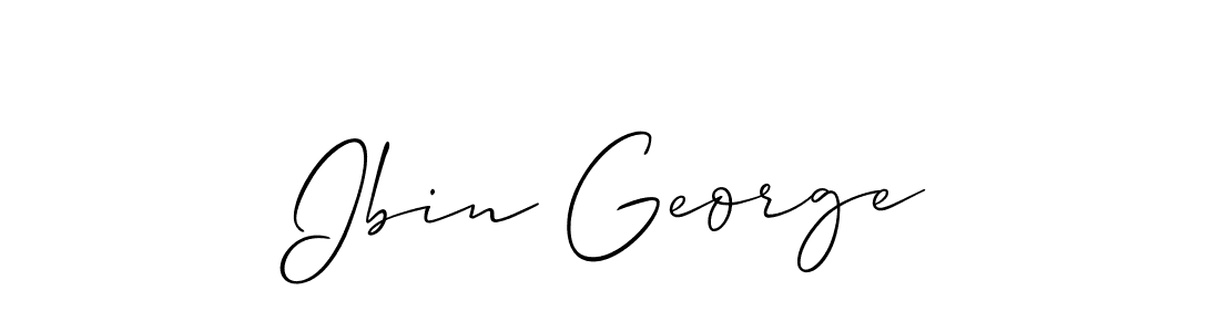 How to make Ibin George name signature. Use Allison_Script style for creating short signs online. This is the latest handwritten sign. Ibin George signature style 2 images and pictures png