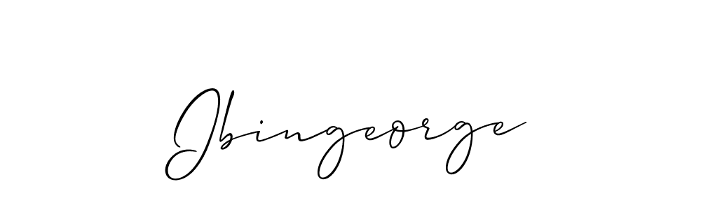 Create a beautiful signature design for name Ibingeorge. With this signature (Allison_Script) fonts, you can make a handwritten signature for free. Ibingeorge signature style 2 images and pictures png