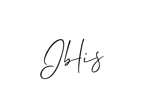 Make a beautiful signature design for name Iblis. With this signature (Allison_Script) style, you can create a handwritten signature for free. Iblis signature style 2 images and pictures png