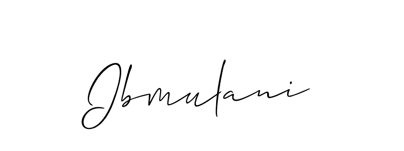 You should practise on your own different ways (Allison_Script) to write your name (Ibmulani) in signature. don't let someone else do it for you. Ibmulani signature style 2 images and pictures png