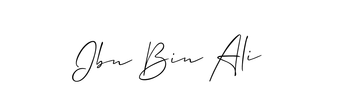 Create a beautiful signature design for name Ibn Bin Ali. With this signature (Allison_Script) fonts, you can make a handwritten signature for free. Ibn Bin Ali signature style 2 images and pictures png