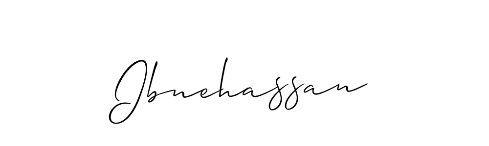 Also we have Ibnehassan name is the best signature style. Create professional handwritten signature collection using Allison_Script autograph style. Ibnehassan signature style 2 images and pictures png