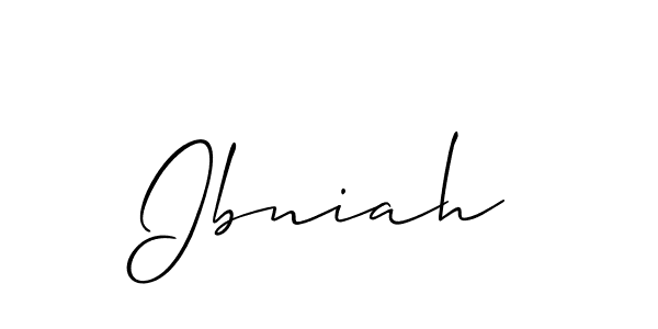 Ibniah stylish signature style. Best Handwritten Sign (Allison_Script) for my name. Handwritten Signature Collection Ideas for my name Ibniah. Ibniah signature style 2 images and pictures png