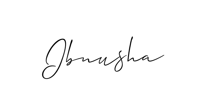 It looks lik you need a new signature style for name Ibnusha. Design unique handwritten (Allison_Script) signature with our free signature maker in just a few clicks. Ibnusha signature style 2 images and pictures png