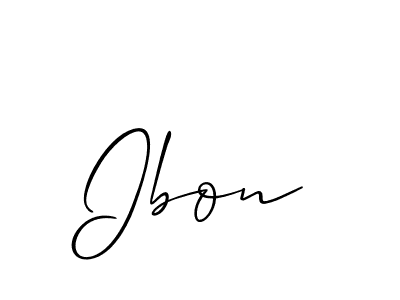 How to Draw Ibon signature style? Allison_Script is a latest design signature styles for name Ibon. Ibon signature style 2 images and pictures png