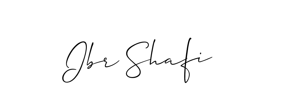 Make a beautiful signature design for name Ibr Shafi. With this signature (Allison_Script) style, you can create a handwritten signature for free. Ibr Shafi signature style 2 images and pictures png