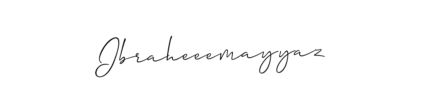 Make a beautiful signature design for name Ibraheeemayyaz. With this signature (Allison_Script) style, you can create a handwritten signature for free. Ibraheeemayyaz signature style 2 images and pictures png