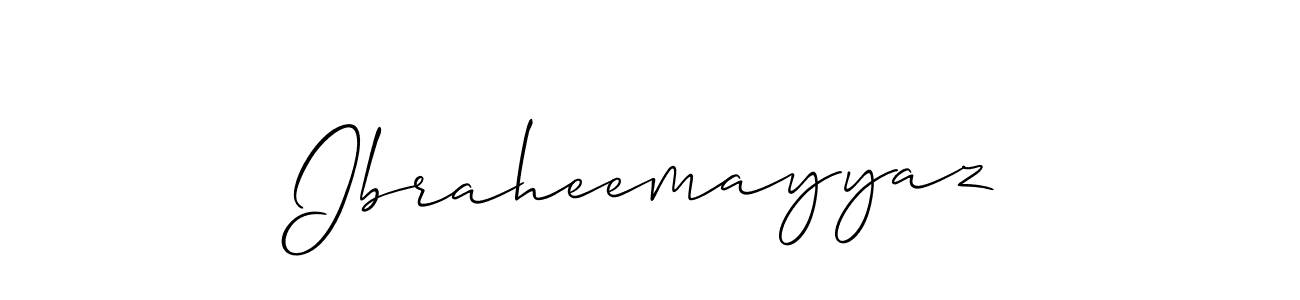 Create a beautiful signature design for name Ibraheemayyaz. With this signature (Allison_Script) fonts, you can make a handwritten signature for free. Ibraheemayyaz signature style 2 images and pictures png