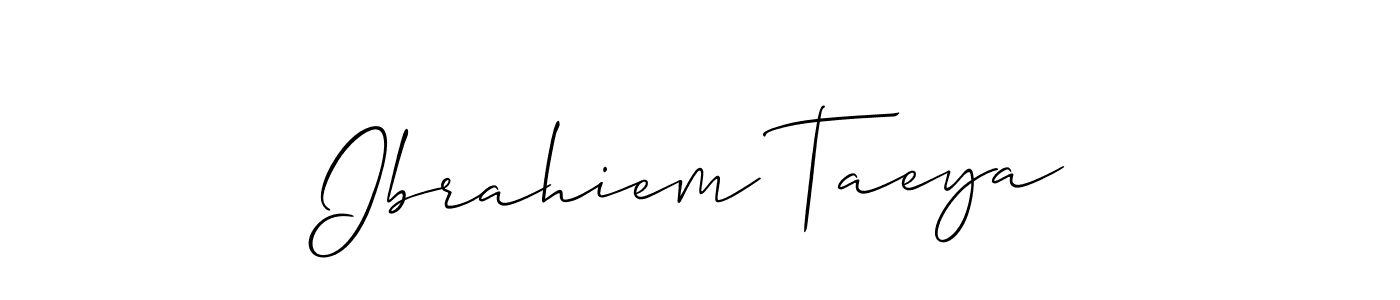 Make a beautiful signature design for name Ibrahiem Taeya. Use this online signature maker to create a handwritten signature for free. Ibrahiem Taeya signature style 2 images and pictures png