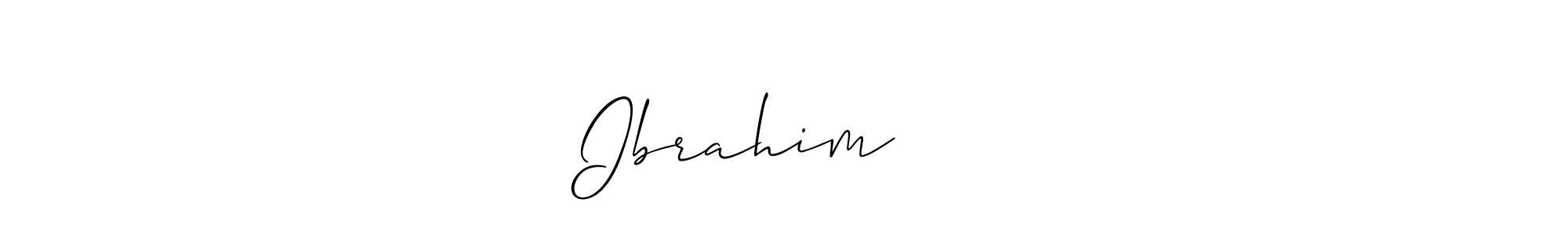 Make a beautiful signature design for name Ibrahim আরবি. With this signature (Allison_Script) style, you can create a handwritten signature for free. Ibrahim আরবি signature style 2 images and pictures png