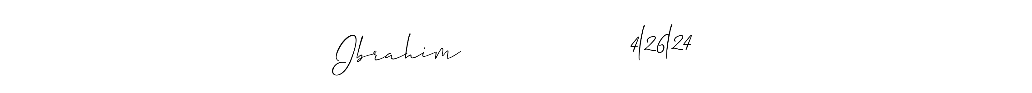 You can use this online signature creator to create a handwritten signature for the name Ibrahim                   4l26l24. This is the best online autograph maker. Ibrahim                   4l26l24 signature style 2 images and pictures png