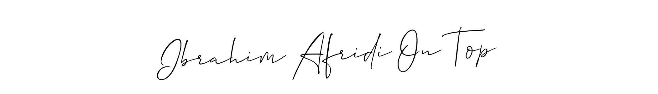 How to Draw Ibrahim Afridi On Top signature style? Allison_Script is a latest design signature styles for name Ibrahim Afridi On Top. Ibrahim Afridi On Top signature style 2 images and pictures png