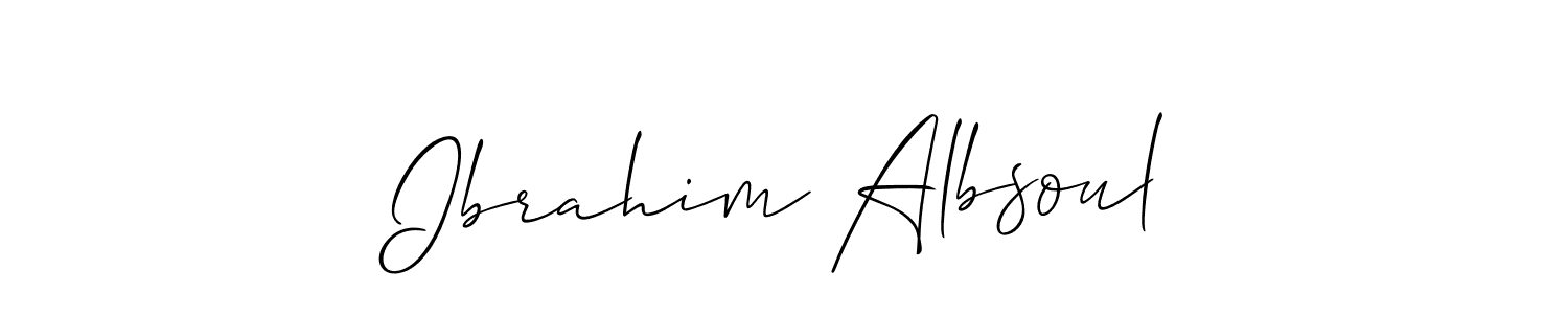 Also we have Ibrahim Albsoul name is the best signature style. Create professional handwritten signature collection using Allison_Script autograph style. Ibrahim Albsoul signature style 2 images and pictures png