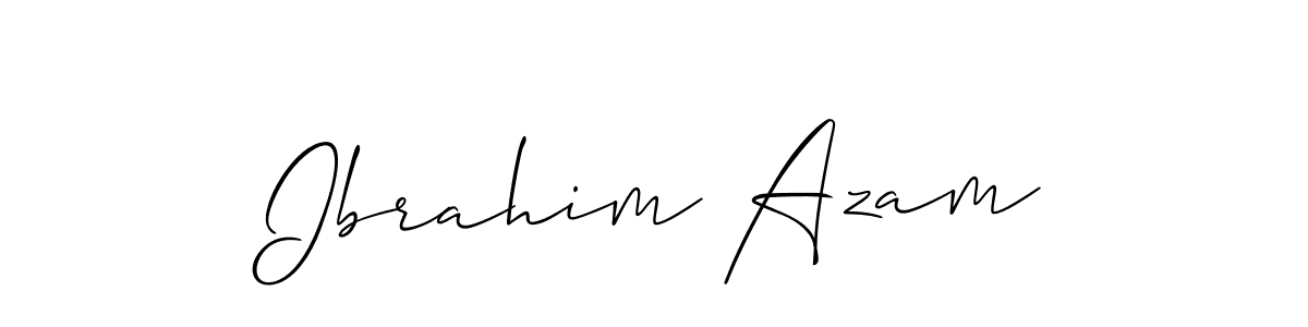 Best and Professional Signature Style for Ibrahim Azam. Allison_Script Best Signature Style Collection. Ibrahim Azam signature style 2 images and pictures png
