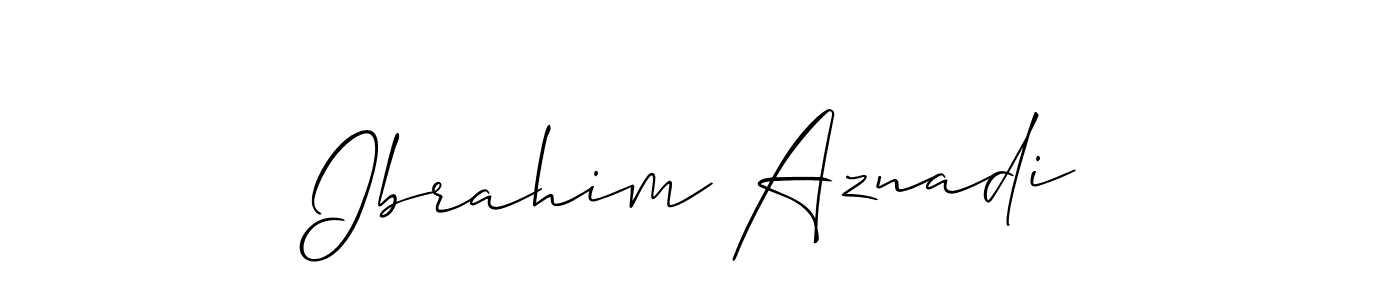 How to Draw Ibrahim Aznadi signature style? Allison_Script is a latest design signature styles for name Ibrahim Aznadi. Ibrahim Aznadi signature style 2 images and pictures png