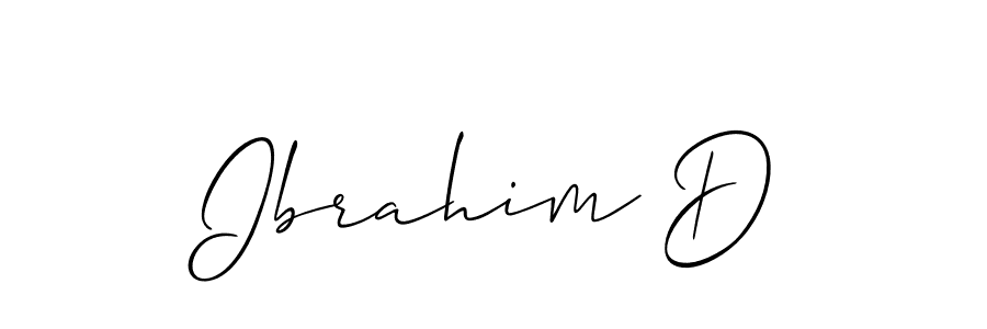 The best way (Allison_Script) to make a short signature is to pick only two or three words in your name. The name Ibrahim D include a total of six letters. For converting this name. Ibrahim D signature style 2 images and pictures png