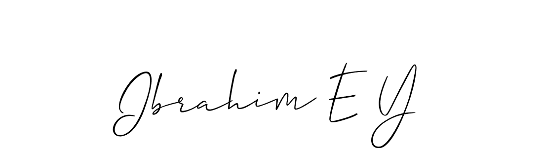 Also You can easily find your signature by using the search form. We will create Ibrahim E Y name handwritten signature images for you free of cost using Allison_Script sign style. Ibrahim E Y signature style 2 images and pictures png