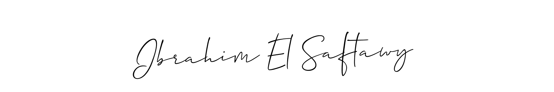 Use a signature maker to create a handwritten signature online. With this signature software, you can design (Allison_Script) your own signature for name Ibrahim El Saftawy. Ibrahim El Saftawy signature style 2 images and pictures png