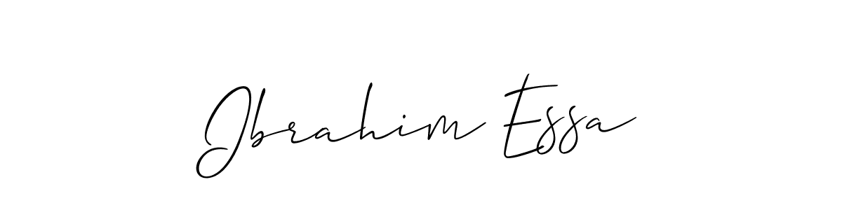 Ibrahim Essa stylish signature style. Best Handwritten Sign (Allison_Script) for my name. Handwritten Signature Collection Ideas for my name Ibrahim Essa. Ibrahim Essa signature style 2 images and pictures png