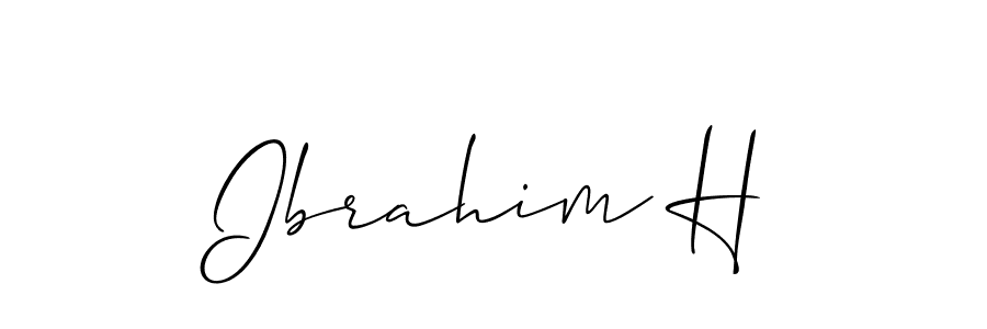 Allison_Script is a professional signature style that is perfect for those who want to add a touch of class to their signature. It is also a great choice for those who want to make their signature more unique. Get Ibrahim H name to fancy signature for free. Ibrahim H signature style 2 images and pictures png