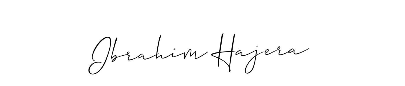 You should practise on your own different ways (Allison_Script) to write your name (Ibrahim Hajera) in signature. don't let someone else do it for you. Ibrahim Hajera signature style 2 images and pictures png