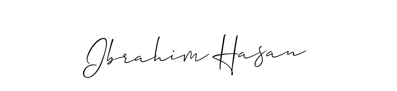 Design your own signature with our free online signature maker. With this signature software, you can create a handwritten (Allison_Script) signature for name Ibrahim Hasan. Ibrahim Hasan signature style 2 images and pictures png
